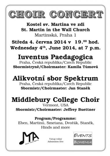 Alikvotní sbor Spektrum - pozvánka na koncert 4.6.2014