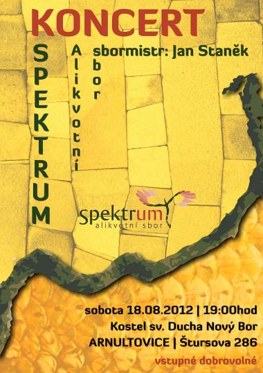 Pozvánka na koncert 18.8.2012 - Alikvotní sbor Spektrum