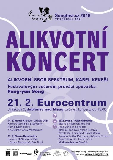 Alikvotní sbor Spektrum, pozvánka na koncert 21.2.2018