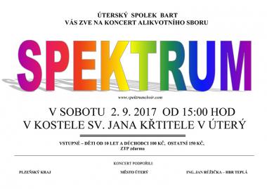 Alikvotní sbor Spektrum, pozvánka na koncert 2.9.2017