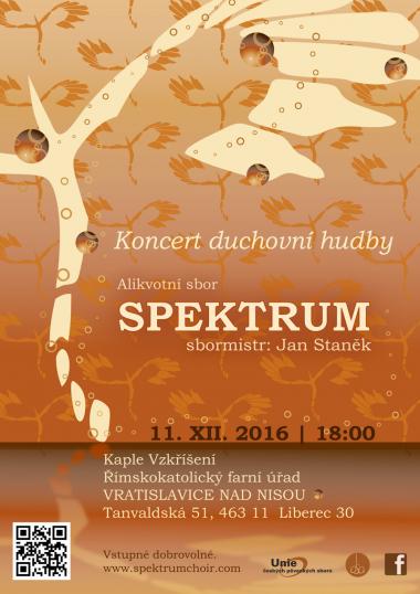Pozvánka na koncert - Alikvotní sbor Spektrum 11.12.2016